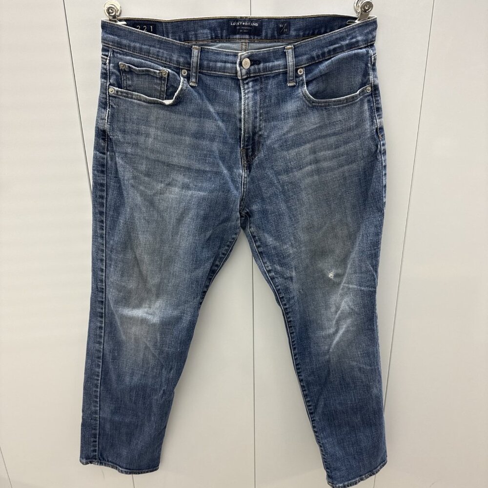 Lucky‎ Brand 221 Original Straight Jeans Mens 36x30 Blue Denim Pants K17